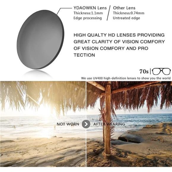 Classic Vintage Aviator Sunglasses Women Men Large Frame Retro 70s Sunglasses - Picture 5 of 5